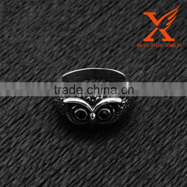 In Stock 2016 New Punk Style Fashion Bulk Owl Ring Design for Women Ladies Rings photo-4