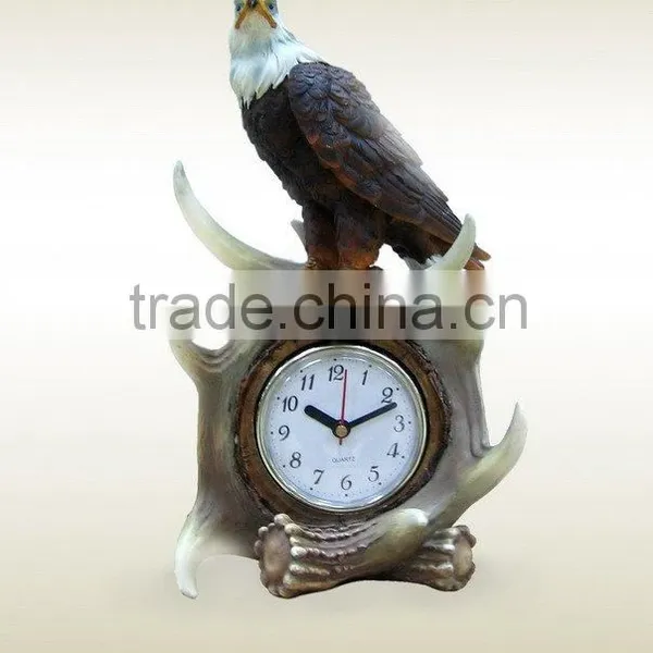 Polyresin Eagle Clock, Polyresin Animal, Polyresin Hawk Decoration