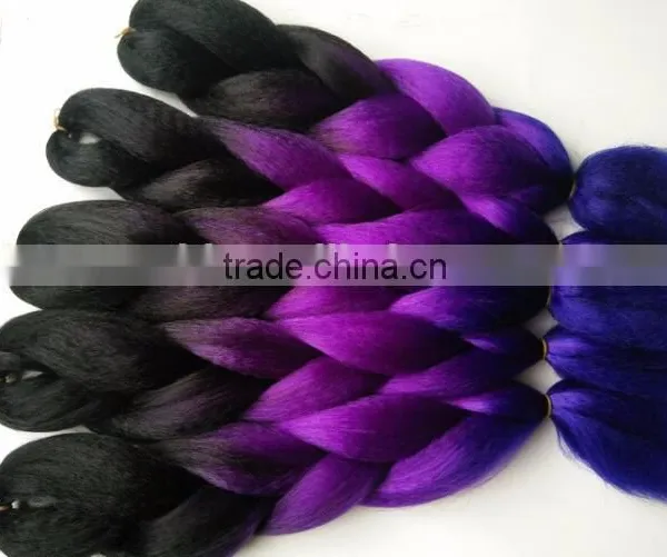 Cheap Synthetic Braiding Hair Jumbo Braid Ombre Color