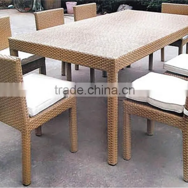 Chinese cheap Wicker dining chair and wicker table set used outdoor