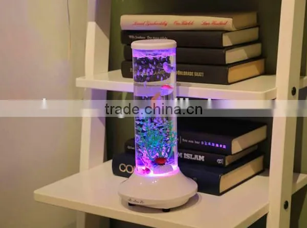 Voice Control LED Pretty Fish Tank Wireless Bluetooth Speaker With Radio photo-6
