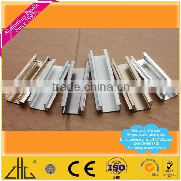 Wow!! Anodized Aluminum Kitchen Cabinet Frame Extrusion Manufacturer/CP Brushed Aluminium Kitchen Cabinet Handle Profile Factory photo-5