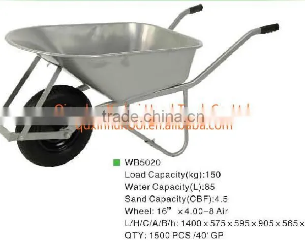 China High Qulity Wheel Barrow Direct Factory With Pnumatic Wheel WB5020