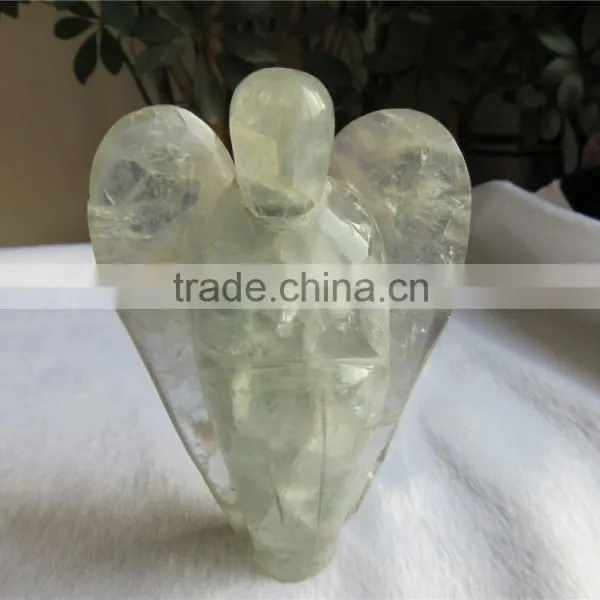 2015 Hot Quartz Crystal Angels Sale / Natural Carving Angels Wholesale/natural,decor Small Rock Crystal Angel Figurines for Sale photo-2