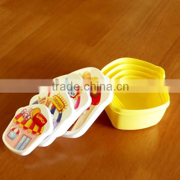 Gift Idea Cute Cartoon Kids Food Storage Container Set, Set of 4 photo-2
