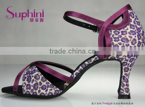 Suphini Top Line Dance Shoes Leopard Latin Dance Shoes photo-2