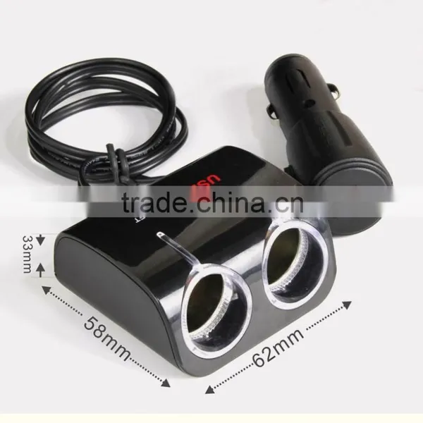 1 to 2 Cgarette Socket With USB photo-2