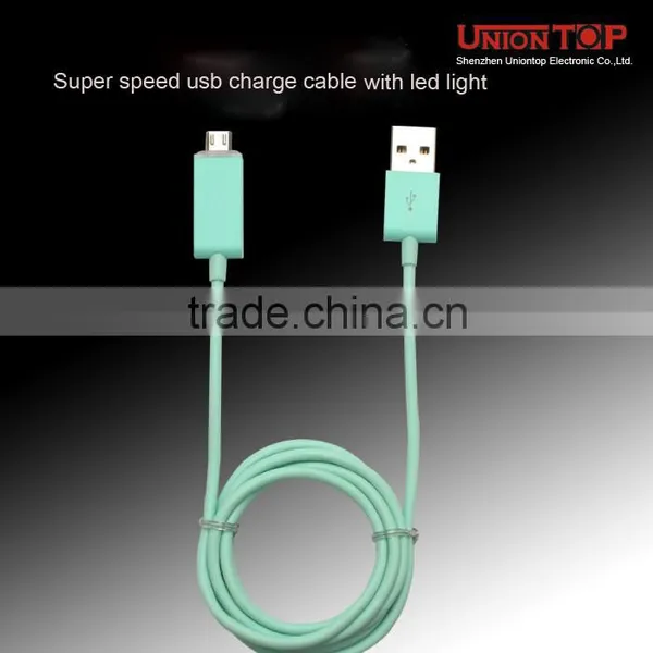 China Factory Price High Quality 1m Round Led Light Usb Cable for Android Phone photo-3