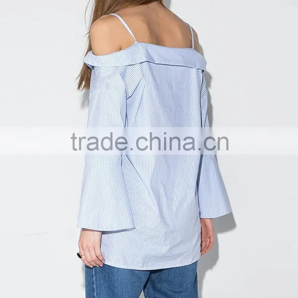 Women's Long Sleeve Loose Fit Off Shoulder Tops photo-5