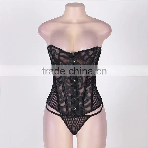 2016 Hot Sale Black Colour Sexy Mature Corset for Ladies photo-2