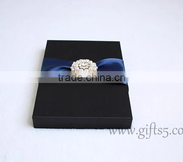 Black Wedding Invitation Boxes Wholesale photo-5