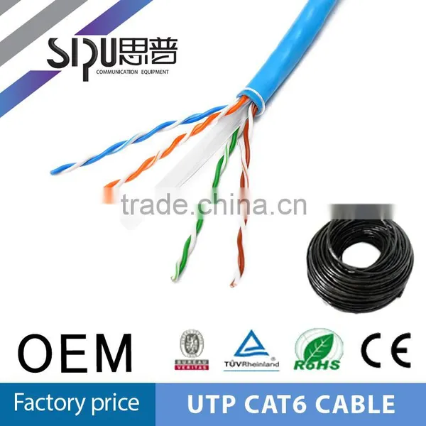 SIPU High Speed Ethernet Performance Networking Products Flat Ethernet Cable 300m Cat6 Utp Ftp Network Cable