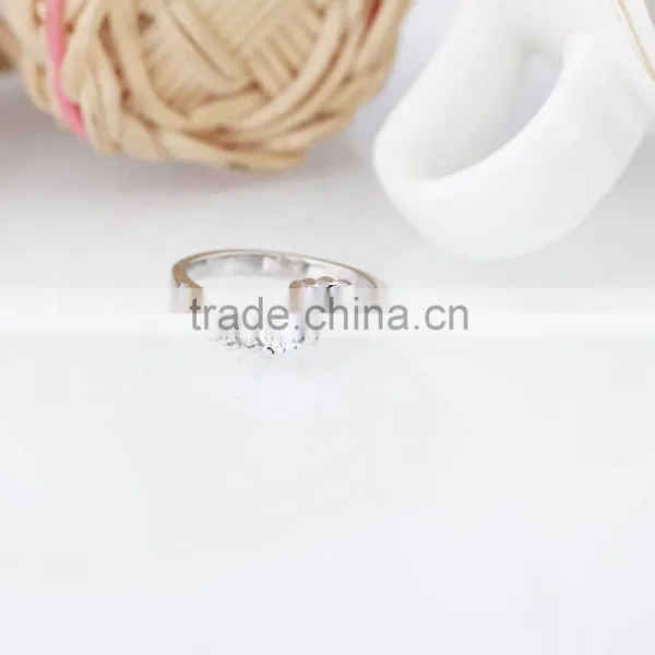 925 Pure Silver Screw Shaped Prong Setting Ring With 4 Finger photo-4