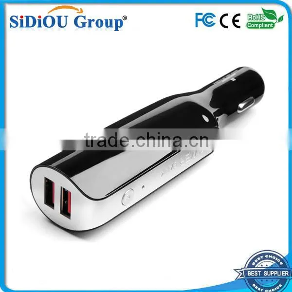 Sidiou Group USB Car Charger, 2-port USB Power Bank(2800mah) Car Charger, 2-port Rapid Car Charger Smart Identify Each USB Port
