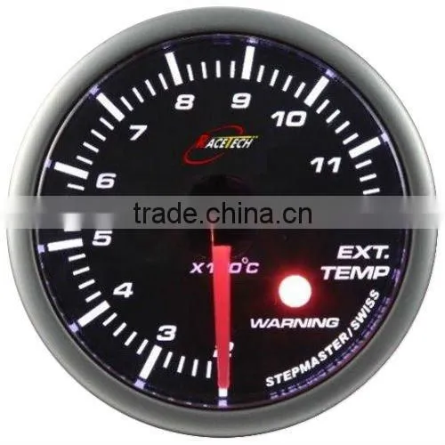 52mm smoke lens / super white LED Exhaust Gas Temp gauge with warning