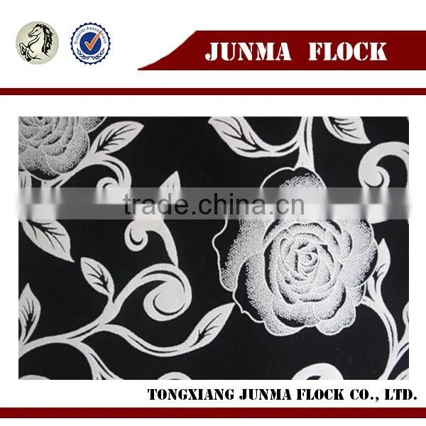 Rose Pattern China Textile Flocked Sofa Upholstery Decorative PVC Fabric photo-3