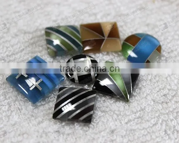 Colorful Gemstone Mosaic,gemstone Cuff Buttons photo-5