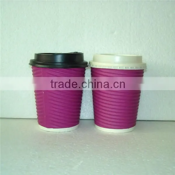 2016 New Design Customer Logo Ripple Wall Paper Cup for Hot Drink photo-2