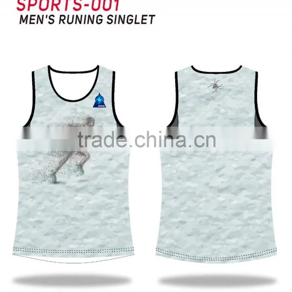 Woman Custom Athletic Singlet 100% Polyester Running Singlets
