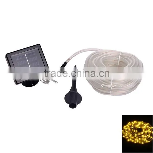 Christmas Decor 100 LED Solar Light Power 2 Modes Warm White Light PC Tube LED String Light photo-3