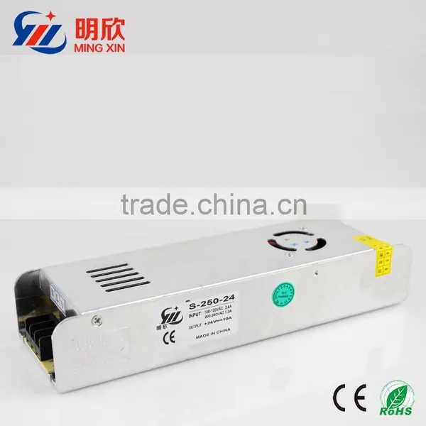 Slim Case 24v dc Output Ac-220v Electronic Power Supply Led Driver 24v 10a 240w 250w photo-2