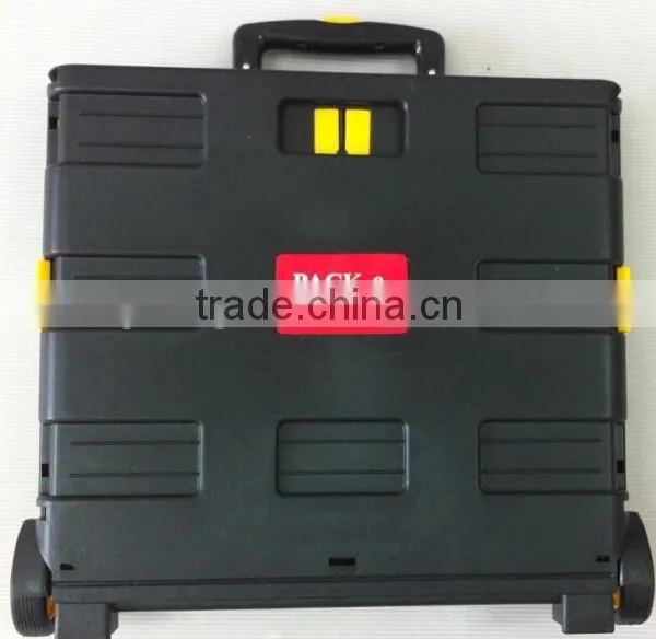 Portable Folding Boot Cart Handy Easy Storage Durable Plastic Shopping Cart With Aluminium Telescopic Handle photo-5