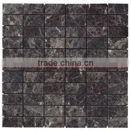 NATURAL BLACK ZEBRA MARBLE MOSAIC TILES photo-2