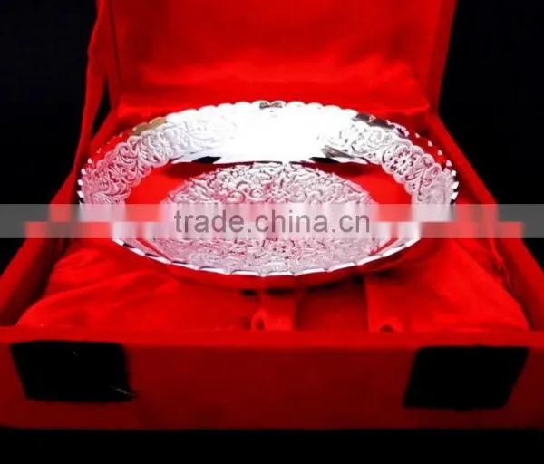 Promotional Gift, Corporate Gift, New Year 2015 Gift Beautiful Silver Plated Brass Bowl photo-3