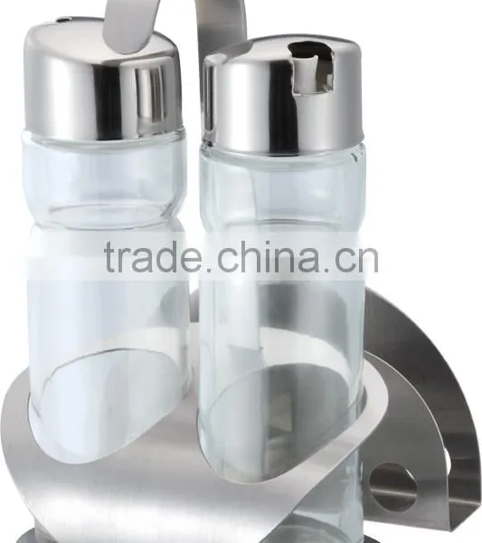 Kitchenware Glass Stainless Steel Cruet Oil Vinegar Bottle Sauce Caster Oil and Vinegar photo-5