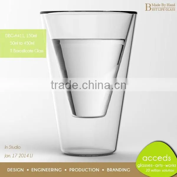New Innovations Custom Handblown Borosilicate Glass Wooden Tea Mugs photo-6