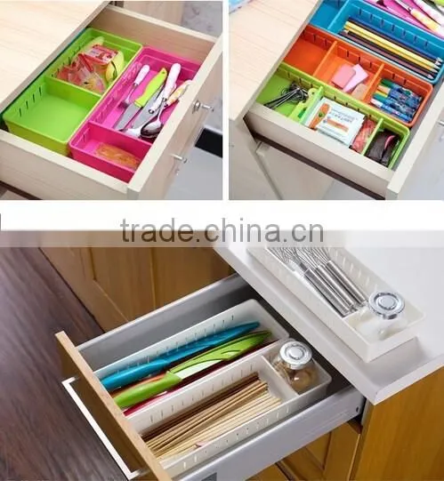 Fashion 3 Lattices Sundries Plastic Divided Storage Box/DIY Storage Box photo-5