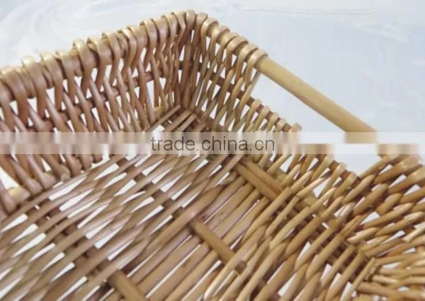 Handmade Decorative Washable Disposable Unique Natural Wicker Tray Basket photo-4