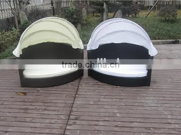 Leisure Poly Dog Bed Rattan Pet Bed With Canopy photo-5