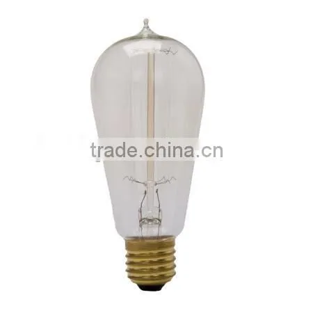 Vintage E26/E27/B22 Incandescent ST58 Edison Light Bulb photo-3