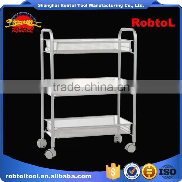 Storage Trolley Basket Rack Stand Wheel Cart Holder Kitchen Hotel Shopping Vegetable Fruit photo-6