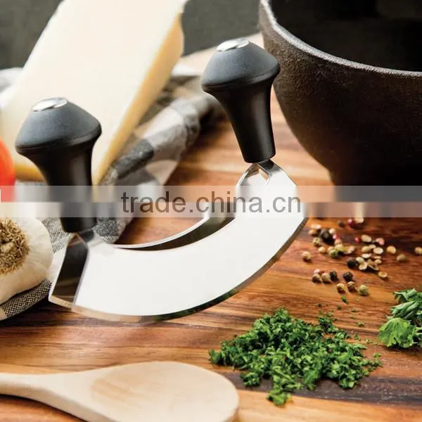 KN-5228 5-Inch Blades Stainless Steel Mezzaluna Herb Chopper photo-3