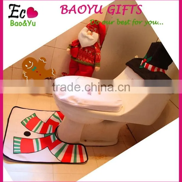 New Best Christmas Santa Toilet Cover Set Lavatory Christmas Decoration photo-2