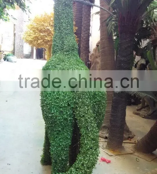 Artificial Wire Grass Animal Topiary Tall Plastic Giraffe photo-3