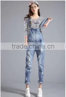 The New Spring and Summer Jumpsuits Han Edition Students Loose Denim Overalls/ Suspender Trousers/trousers With Braces photo-5