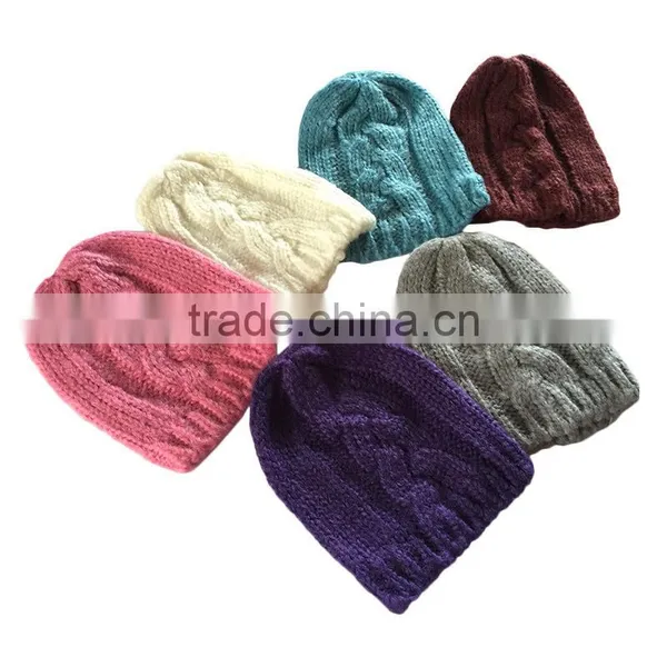 New Winter Warm Soft Double Layer Fashion Knitted Ladies Hats Cheap Majored Factory photo-3
