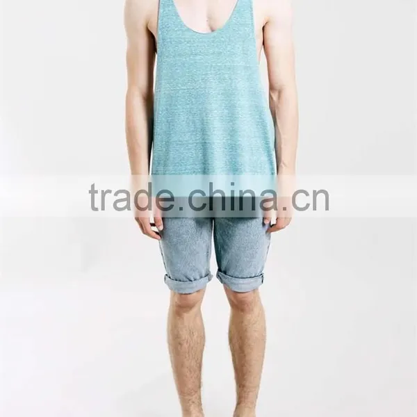 Stringer Custom Made Plain 100% Cotton Wholesale Bodybuilding Stringer Singlet in Bulk photo-3