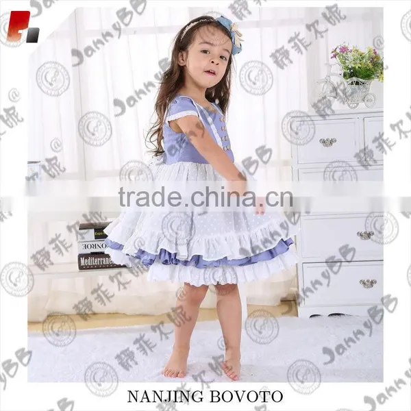 Boutique Remake Little Girl Puffy Dress Girl Boutique Style Dots Dress photo-3