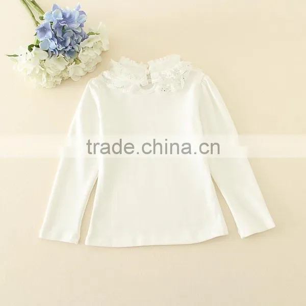 Child One Piece Undershirts Long Sleeves Top for Girls Baby Pink and White Long Sleeves T-shirts for Autumn photo-5