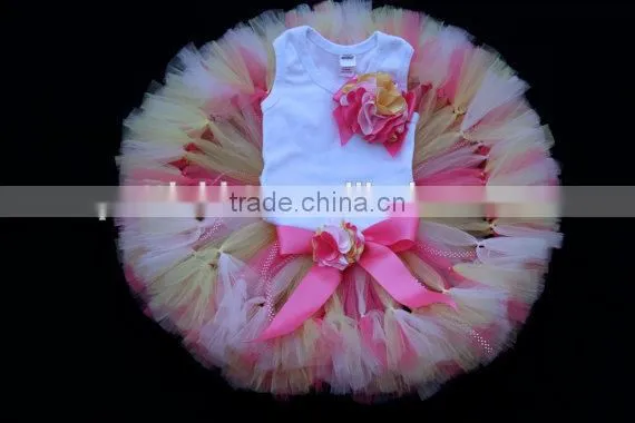 Fashion Baby Girls Party Wear Fluffy TuTu Sets Colorful Tulle TuTu Pettiskirts photo-5