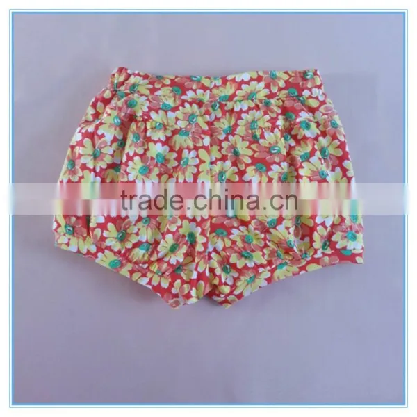 OEM Factory Price Super Comfortable 100%cotton Fabric Children Girl's Pants Stretch Colorful Pants Flower Printed Pants Trousers photo-2