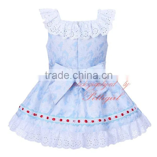 2 Red Bows Girl Daily Wear Dress Kids Clothes photo-3