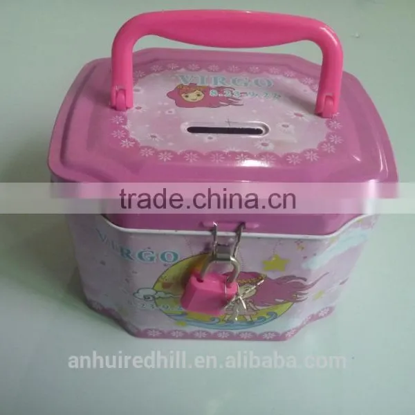 Cute Delicate Irregular Plain Metal Money Tin Box/storage Box/case/bank for Sale photo-2