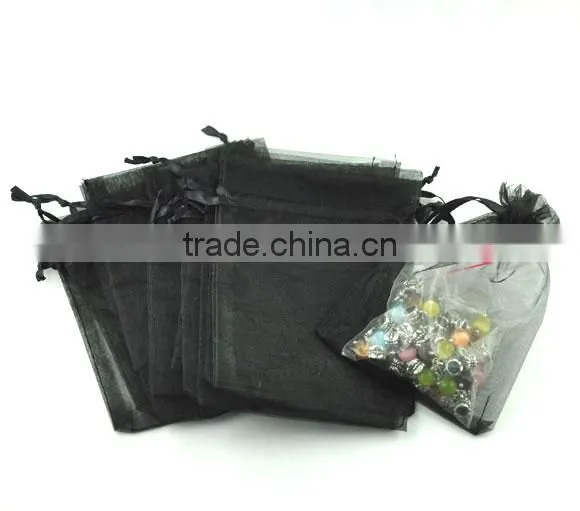Black Organza Jewelry Packaging Bags Wedding Candy Packing Bag photo-2