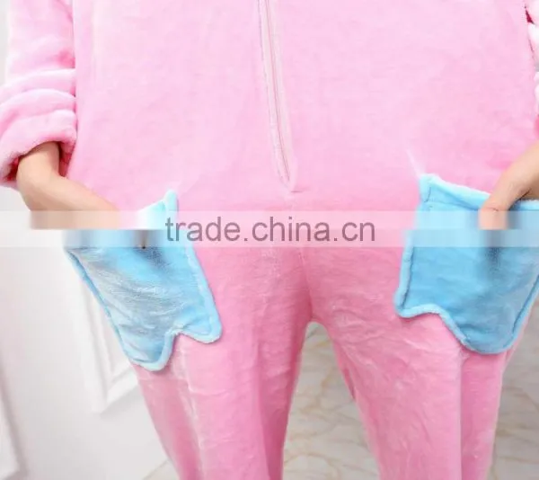 Soft Fannel Warm Rabbit Costume Wholesale Bunny Costume Animal Adult Onesie photo-5