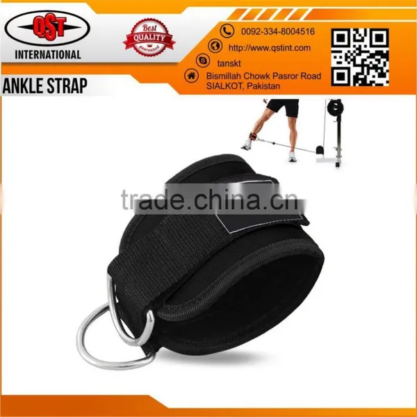 Gym Weight Lifting D Ring Ankle Straps Cable Attachment Strap Fitness Exercise photo-2